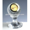 New design crystal glass desk clock gift